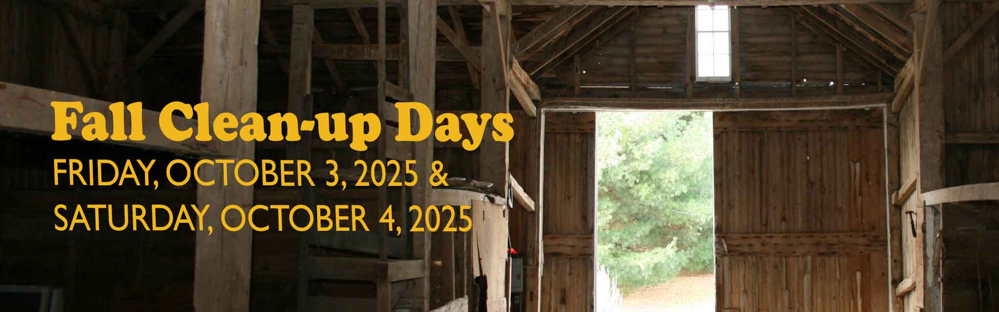 Fall Clean Up, Oct. 3 and 4, 2025
